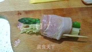 培根蔬菜芝士卷的做法步骤：6