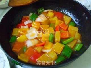 菠萝咕噜肉的做法步骤:6
