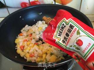 #ACA烘焙明星大赛#凤梨虾仁焗饭的做法步骤:7