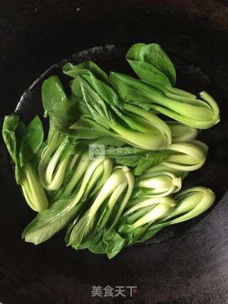 蚝油香菇青菜的做法步骤:4