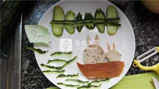宝贝早餐之龙猫出游拼盘的做法步骤:4