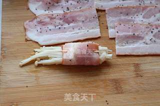 ##ACA烘焙明星大赛#——培根金针菇卷的做法图解6