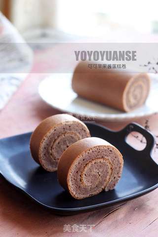 #ACA烘焙明星大赛#可可果酱戚风蛋糕卷的做法步骤:17