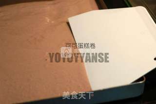 #ACA烘焙明星大赛#可可果酱戚风蛋糕卷的做法步骤:10