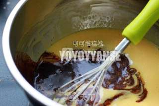 #ACA烘焙明星大赛#可可果酱戚风蛋糕卷的做法步骤:4