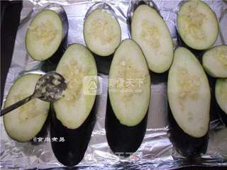 #ACA烘焙明星大赛#蒜蓉烤茄子的做法步骤:5