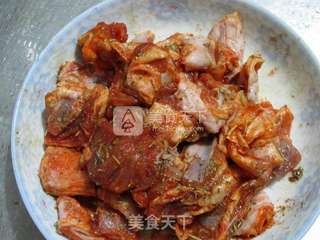#ACA烘焙明星大赛#香草烤羊腩肉串的做法步骤:3