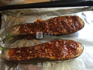 #ACA烘焙明星大赛#蒜末肉泥烤茄子的做法步骤:9