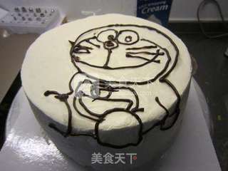 #ACA烘焙明星大赛#机器猫卡通蛋糕的做法步骤:30