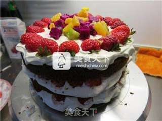 #ACA烘焙明星大赛#鲜果裸蛋糕的做法步骤:26