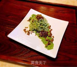 西兰花酱拌意面的做法步骤:13
