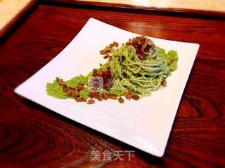西兰花酱拌意面的做法步骤:16
