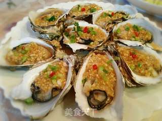 #ACA烘焙明星大赛#蒜香烤生蚝的做法步骤:6