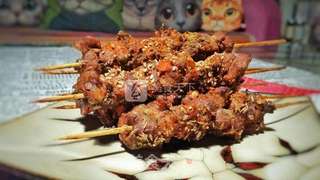 孜然香辣羊肉串的做法步骤:10