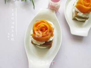 #ACA烘焙明星大赛#芒果奶油抹茶蛋糕的做法步骤:13