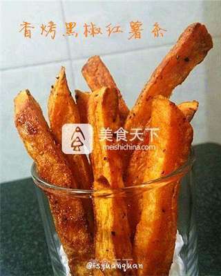 #ACA第三届烘焙明星大赛#香烤黑椒红薯条的做法步骤:6