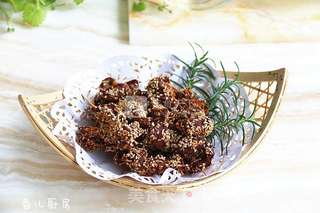 #ACA烘焙明星大赛#芝麻牙签牛肉的做法步骤:7