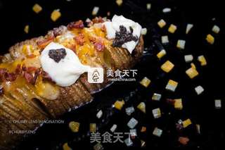黑松露拉风焗薯的做法步骤：9