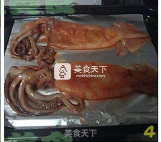 #ACA烘焙明星大赛#辣烤鱿鱼的做法步骤:4