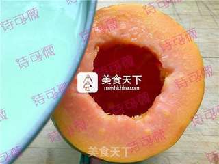 #ACA烘焙明星大赛#苹果味木瓜牛奶冻的做法步骤:6