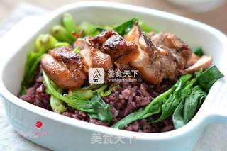 香草照烧鸡腿墨米饭的做法步骤:10