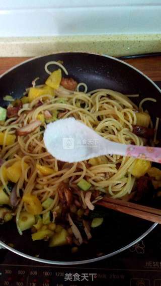 菠萝鸡肉意面的做法步骤:15