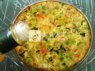 #ACA烘焙明星大赛#亚麻籽油杂蔬烘蛋的做法步骤:11