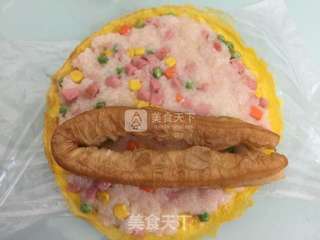 蛋皮糯米卷的做法步骤:11