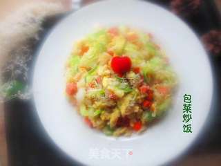 包菜炒饭的做法步骤:11