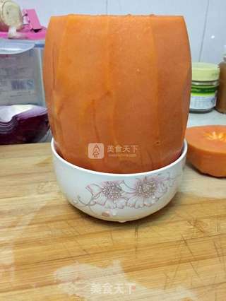 木瓜鲜奶冻的做法步骤:2