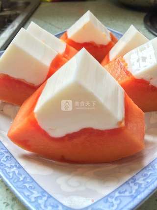 木瓜鲜奶冻的做法步骤:10