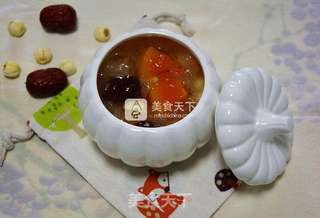 木瓜红枣银耳莲子羹的做法步骤:7
