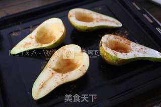 #ACA烘焙明星大赛#肉桂蜂蜜烤梨配酸奶冰淇淋的做法步骤:4