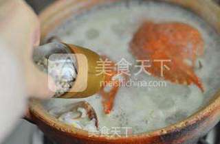 蟹粥的做法步骤:8
