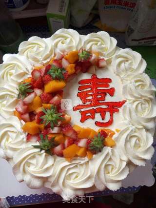 #aca烘焙明星大赛#水果生日蛋糕的做法步骤:8