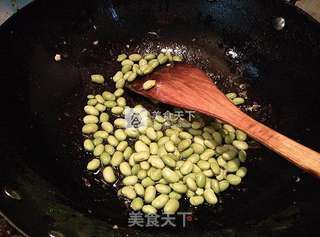 豆米香干杂炒的做法步骤:7