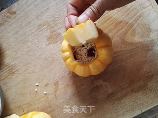 #信任之美#糯米红枣金瓜盅的做法步骤:6