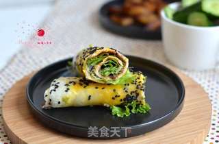 快手鸡蛋煎饼的做法步骤:13