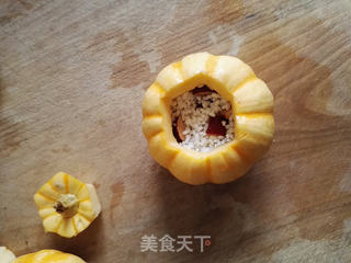 #信任之美#糯米红枣金瓜盅的做法步骤:5