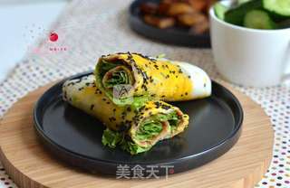 快手鸡蛋煎饼的做法步骤:14