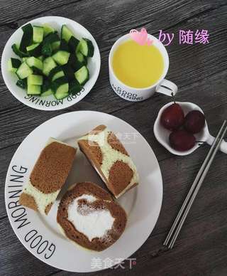 #ACA烘焙明星大赛#长颈鹿蛋糕卷的做法步骤:13