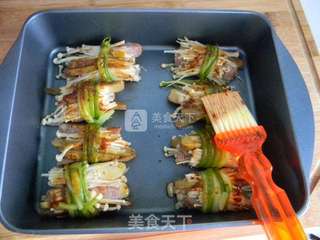 #ACA烘焙明星大赛#豆干金针菇菜卷的做法步骤:8