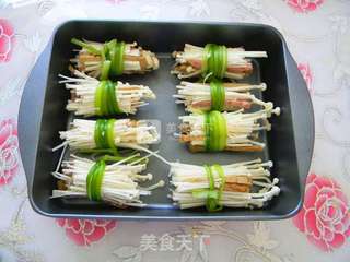 #ACA烘焙明星大赛#豆干金针菇菜卷的做法步骤:5