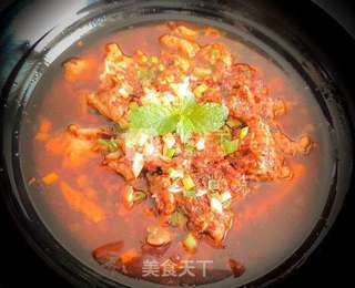 水煮肉片配豆花的做法步骤:7