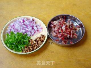 香菇腊肠焖饭的做法步骤:4