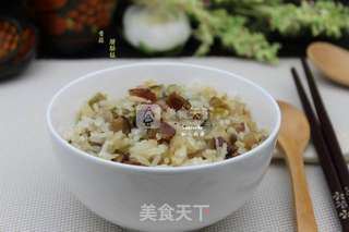 香菇腊肠焖饭的做法步骤:8