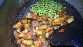 茄子青豆酱肉面的做法步骤:8