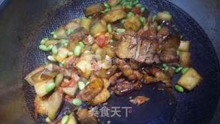 茄子青豆酱肉面的做法步骤:9
