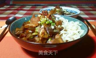 茄子青豆酱肉面的做法步骤:19