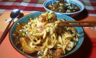 茄子青豆酱肉面的做法步骤:20